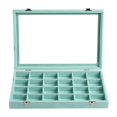 thumbnail image 5 of Earring Organizer Tray with Clear Lid 64 Slots Velvet Drawer Insert Earring Storage box with Transparent Glass lid Jewelry Display Case with lock Gifts for Women (Black, Earrings), 5 of 6