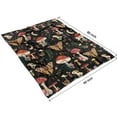 thumbnail image 4 of Red Mushroom Butterfly Black Pattern Blanket,Comfortable Soft Lamb Wool Throw Blanket,All Season,Warm Lightweight Blankets for Sofa Bed Couch Living Room Chair,60"x80", 4 of 4