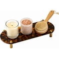 thumbnail image 1 of Tortoiseshell Bathroom Tray, Acrylic Vanity Organizer with Anti-Slip Design, 1 of 6