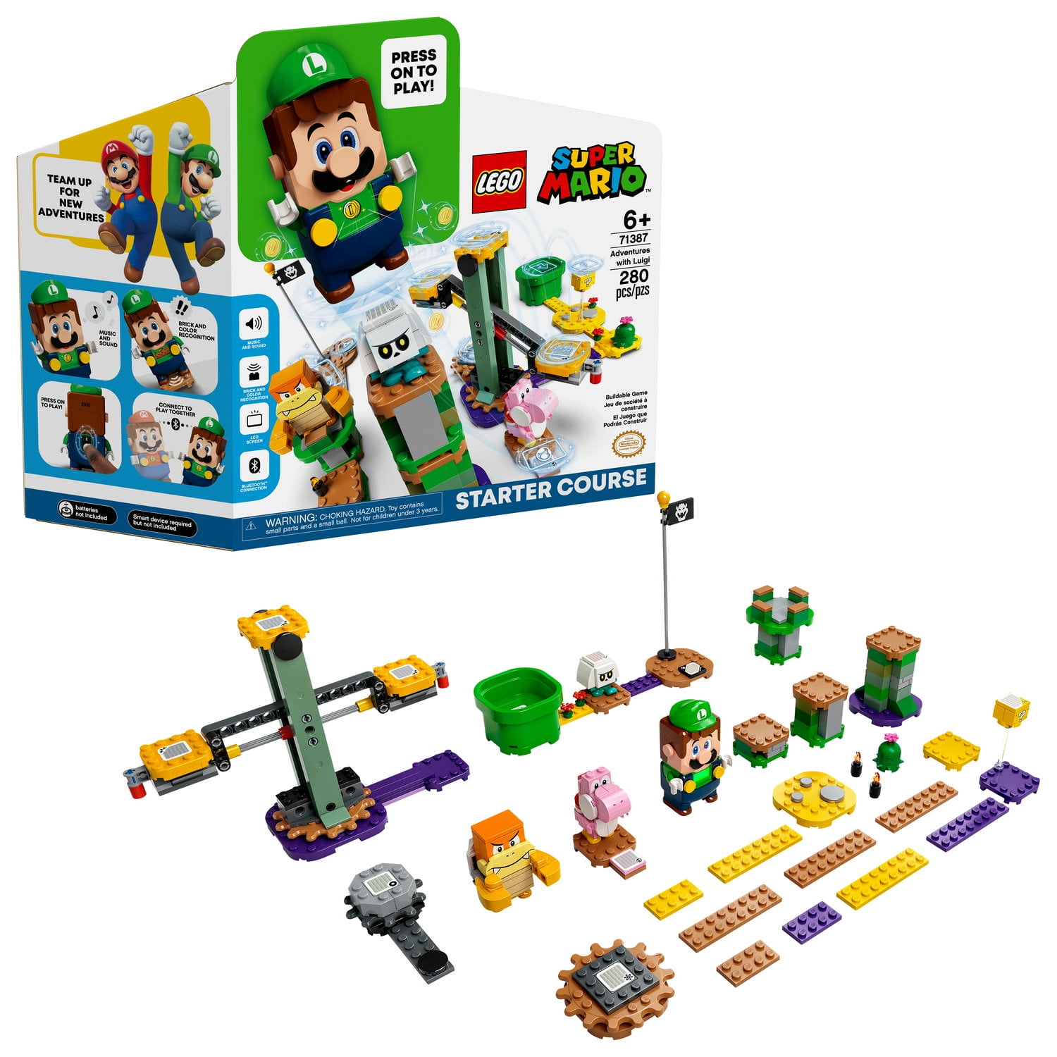 Knex Super Mario Figures Bowser Luigi Princess Boo works with LEGO You Pick 