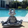thumbnail image 3 of Estatua de perro de meditación Buda Tranquilidad y paz, perfecta para tu jardín de hadas., 3 of 5