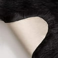 thumbnail image 3 of ORINOVA Black Fluffy Faux Sheepskin Washable Fur Area Rugs For Bedroom Living Room Small Shag 2x4 Furry Nursery Rug, 3 of 8
