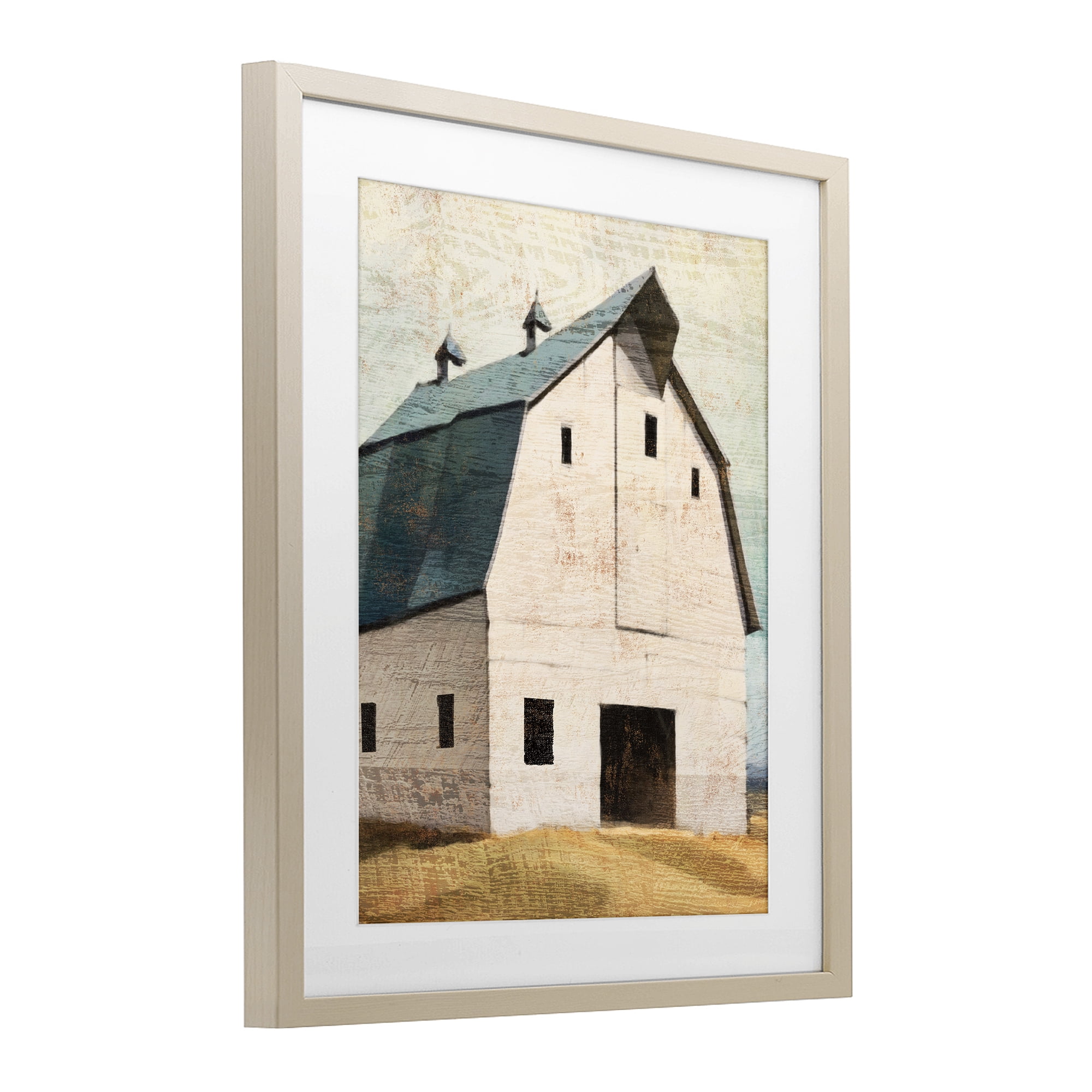 Stupell Industries Rustic Big Barn Blue Birch Framed Print Under Glass, design by Susan Jill