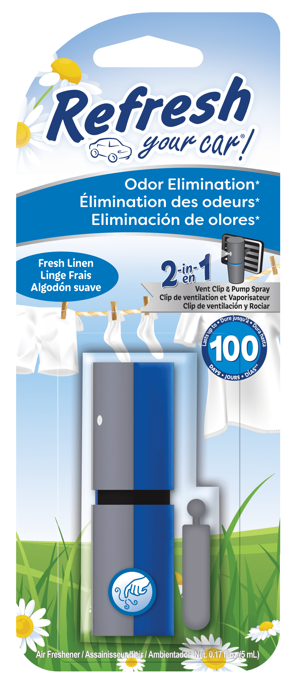 Refresh Your Car! Air Freshener, Fresh Linen, 1 Pack