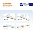 thumbnail image 4 of WOWIPER Wiper Blades 24 18 Automotive Conventional All-Season Windshield Wiper Blades J/U HOOK, 4 of 12