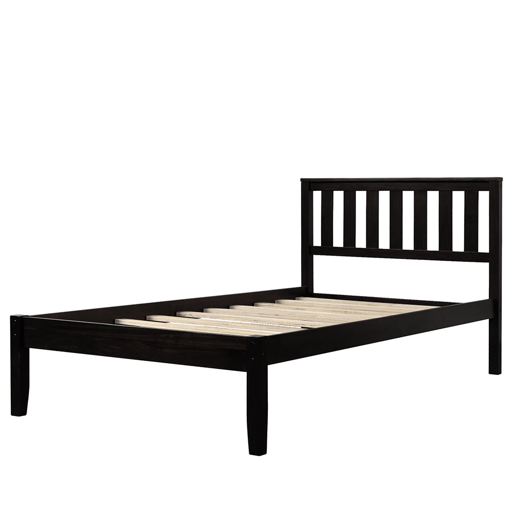Lowestbest Classic Pine Wood Platform Bed, Twin, Espresso Lowestbest Classic Pine Wood Platform Bed, Twin, Espresso