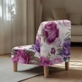 thumbnail image 5 of HELLHERO Rose Pattern Dustproof Stain Protection Armless Accent Chair Cover Protector Decorations Armless Chair Slipcover for Armless Couch, 5 of 8