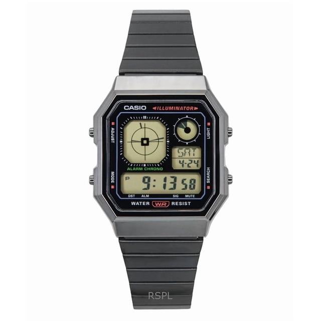 Casio Reloj Vintage Digital de Acero Inoxidable con Cuarzo A130WEGG-1A Unisex