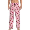 thumbnail image 1 of Kdxio Strawberries Pattern Men's Pajama Pants, Elastic Waist with Drawstring and Pockets, Comfortable Loungewear-Medium, 1 of 6
