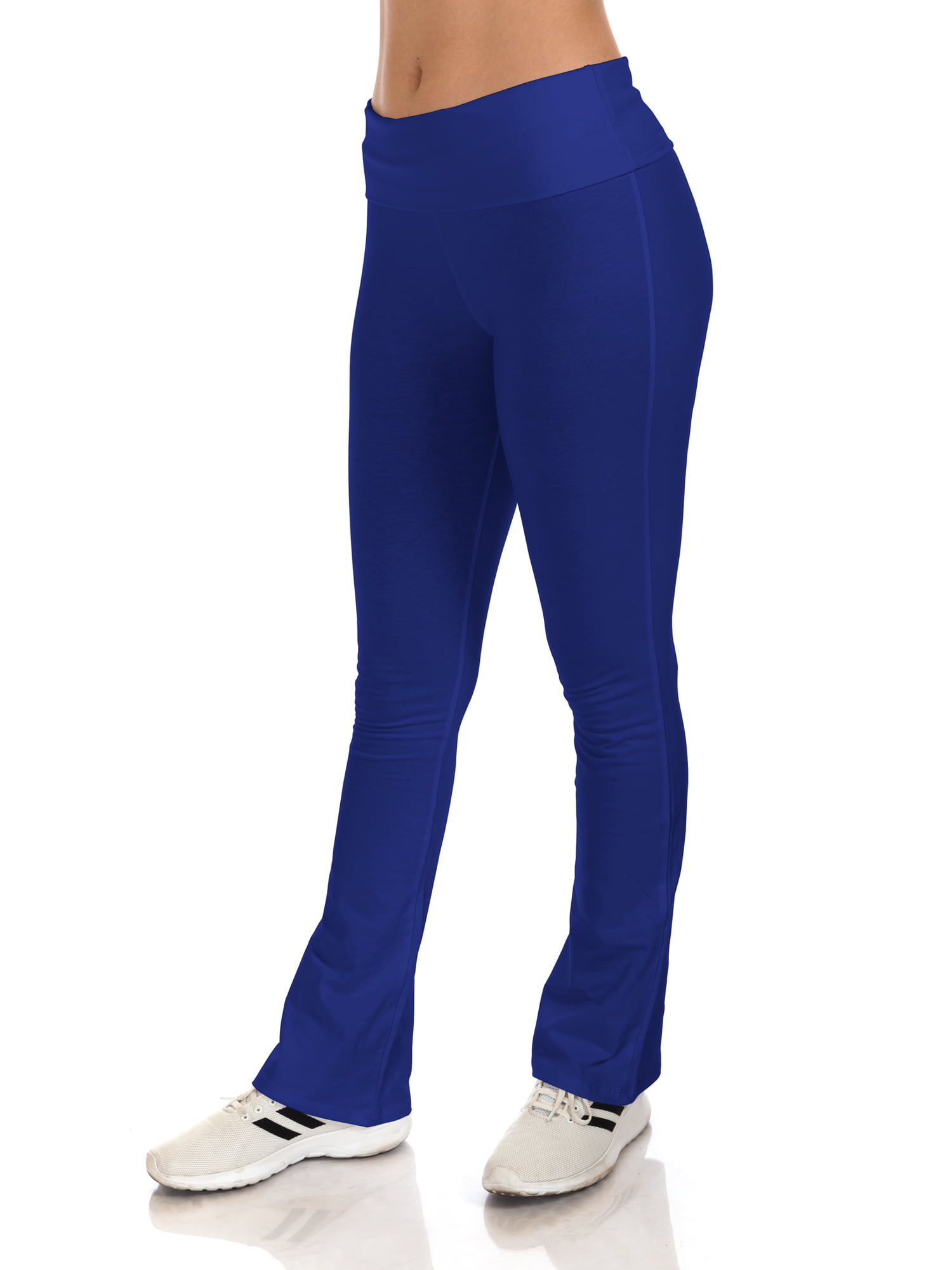 SR Women's Cotton High Waist Straight Leg Active Yoga Workout Pants (Size:  XS-5X), Small, H. Grey