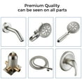 thumbnail image 6 of Cobbe Shower Faucet Set, Rainfall Shower Head Set With Handheld Spray Combo High Pressure and Valve, Dual [2 In 1] Shower System, Stainless Steel & 5 Settings Spray Shower (Brushed Nickel), 6 of 7