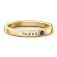 thumbnail image 1 of Stackable Birthstone Ring with Engraving - Blue Sapphire (September), 1 of 7