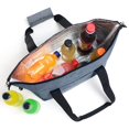 thumbnail image 2 of fastboy Picnic Storage Bag Folding Cooler Handbag Food Container for Work Grey L, 2 of 8