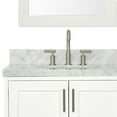 thumbnail image 4 of Ariel Stafford 85 In. Double Oval Sink Vanity Set With 1.5 In. Carrara White Marble Countertops In White, 4 of 11