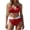 Red, variant on JoveMarine Women's Two-Piece Bikini Set with Padded Cups, No Underwire, Fashion Swimwear for Summer Beach, Essential Bikinis for Women,Black L