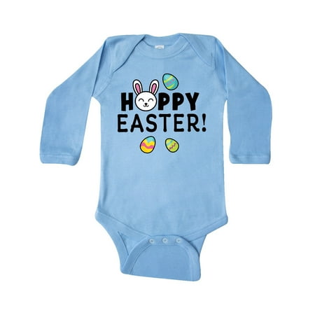 

Inktastic Happy Easter with Bunny Replacing A Gift Baby Boy or Baby Girl Long Sleeve Bodysuit