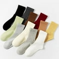 thumbnail image 5 of Womens Cotton Socks, Cute Crew Socks Thin Cotton Socks Women Above Ankle Bootie Socks 3 Pairs, 5 of 6