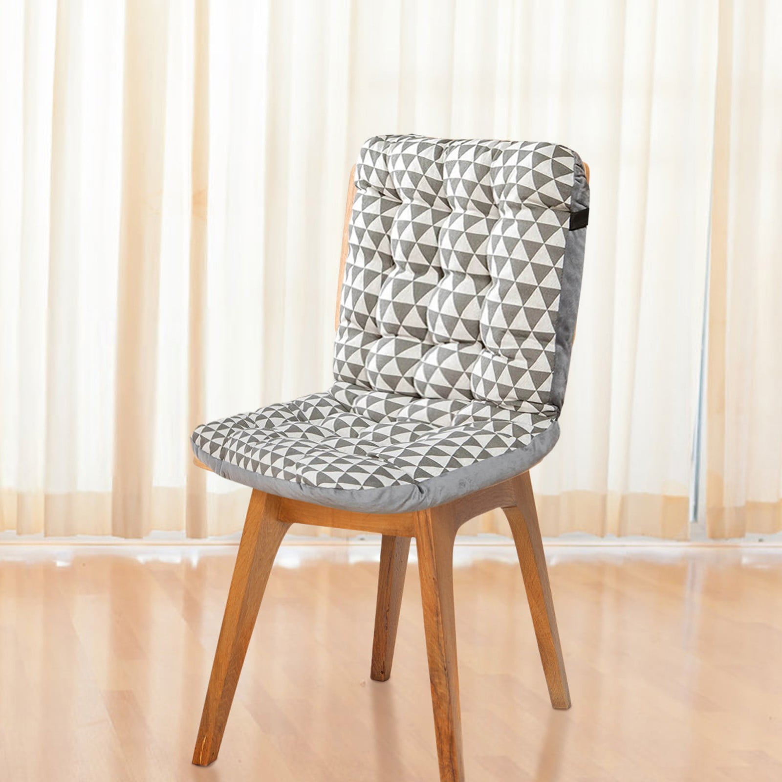 Indoor Outdoor High Back Chair Cushions with Ties, One-Piece Non- Chair Cushion for Dining Chair, Thickened Soft Garden Seat Pads for Dining Kitchen Office Furniture Chair