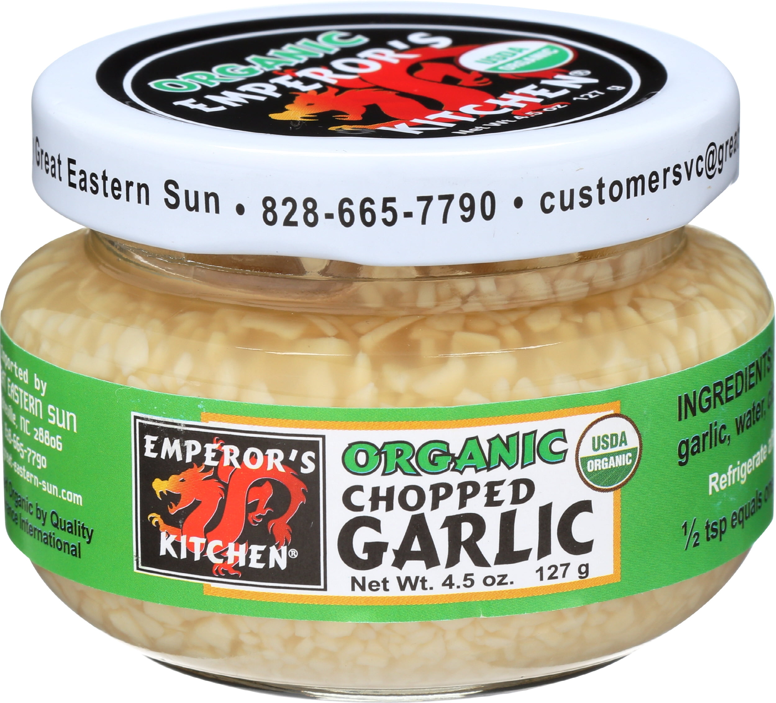 Emperor's Kitchen Organic Chopped Garlic, 4.5 oz