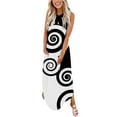 thumbnail image 1 of Robe d'Été pour Femmes Design Décontracté Robe Longue Sans Manches Col en V Robe Midi pour Invité de Mariage en Solde, 1 of 5
