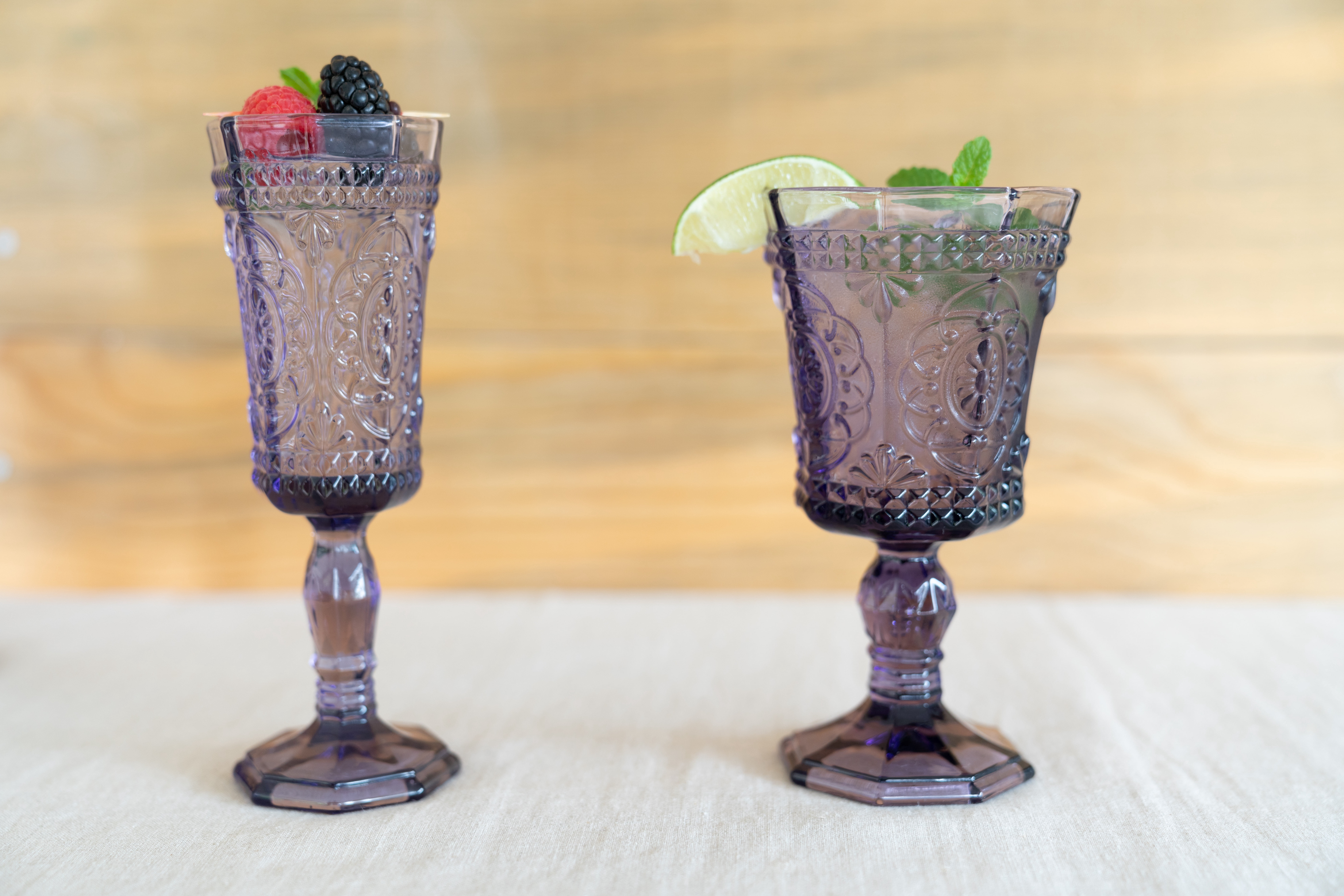 10 Strawberry Street Vatican 4 oz Champagne Flute, Set of 6, Amethyst Glass
