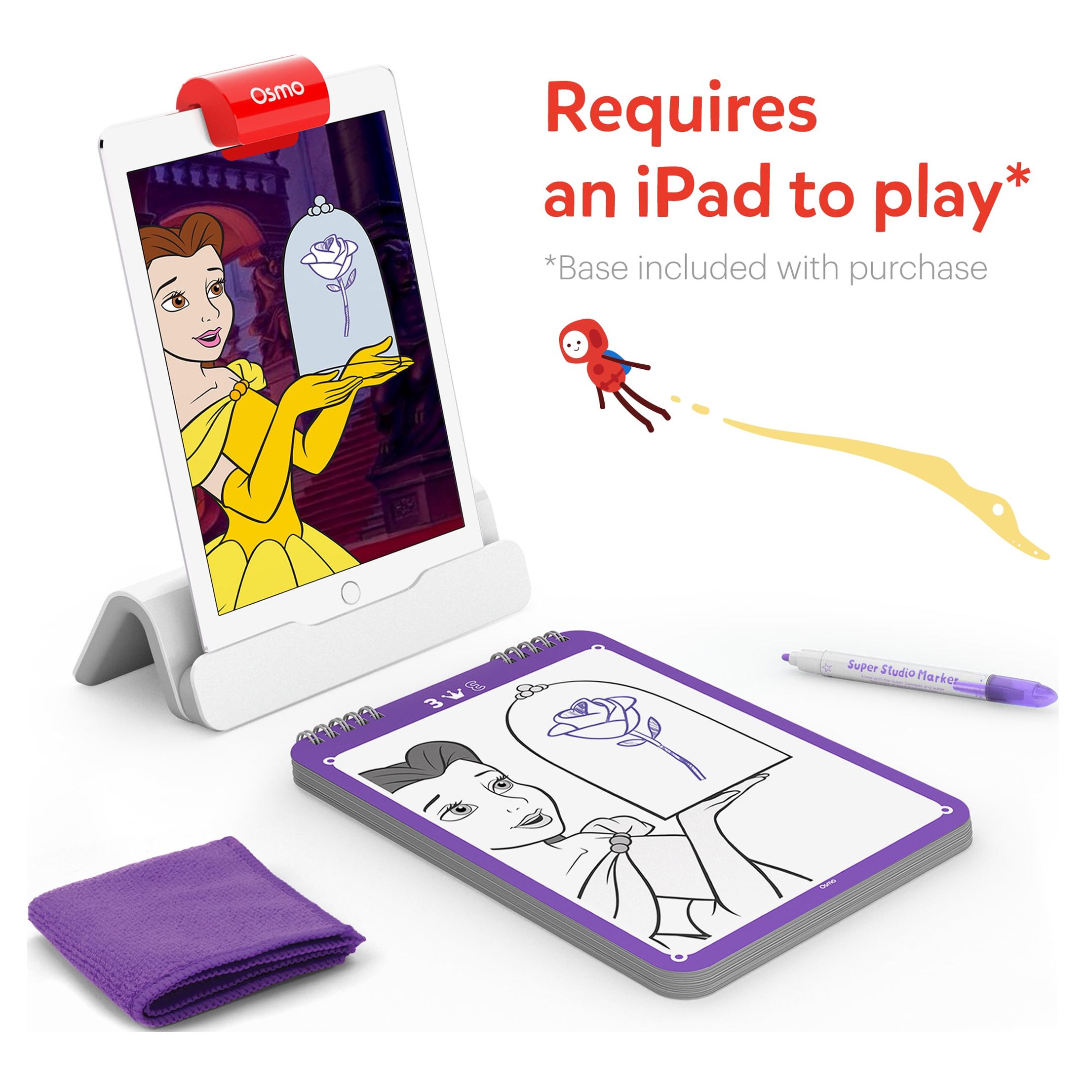 Osmo - Super Studio Disney Princess Starter Kit for iPad, Ages 5-11, Sketchbook, 100+ Cartoon Drawings, Disney Drawings, Drawing Games, Disney Toys, Kids Art, Erasable Drawing Board, Kid Learning Toys - image 4 of 8