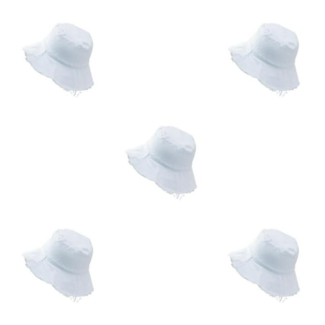 Baohd Bucket Hat Trendy Sun Protection For Outdoor Activities M Easy To Wear white 5Set