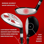 Mens Majek Golf All Hybrid Complete Full Set, which Includes: #3, 4, 5, 6, 7, 8, 9, PW Regular Flex Graphite Shaft. Right Handed New Utility “R” Flex Club