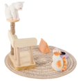 thumbnail image 3 of Miniature Dollhouse Cat Tree Dollhouse Miniature Cat Playset 6.50X5.00X3.50CM Photography Prop 1 Set, 3 of 5