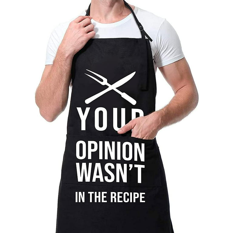 Miracu Funny Apron for Men, Cooking Aprons for Women - Christmas, Birthday  Chef Gifts for Men, Dad, Boyfriend, Husband, Mom, Wife, Baker, Her - Fun