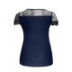 thumbnail image 5 of Blusa informal de manga corta con retazos de encaje y cuello en V para mujer Pompotops hkajfhjk459407, 5 of 8
