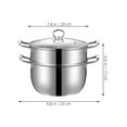 thumbnail image 2 of OULII Stainless Steel Steamer Pots for Cooking Family Use Kitchenware 1Set, 2 of 8