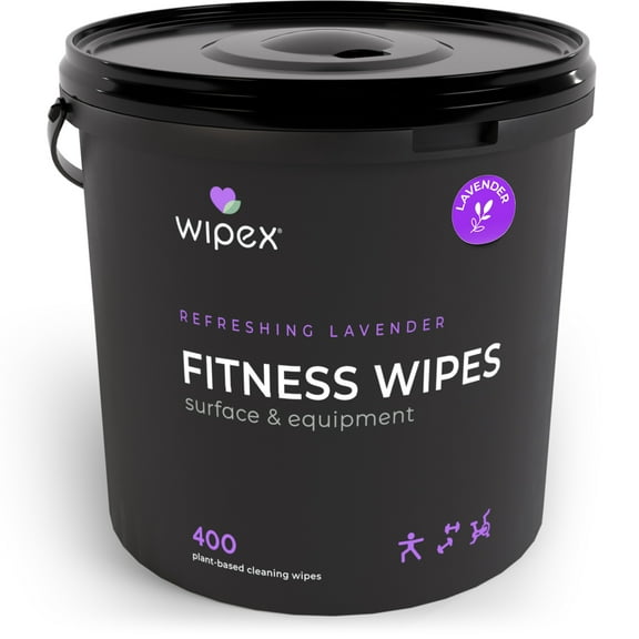 Wipex Natural Fitness Equipment & Surface Cleaning Wipes Lavender & Vinegar, 400ct, 1pk