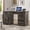Gray + Engineered Wood 34G, variant on 55" Farmhouse Executive Desk with Charging Station & Power Outlet, Home Office Computer Desk with 5 Drawers and Cabinet, Rustic Wood Writing Study Table with File Drawer, Walnut