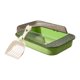 thumbnail image 5 of Caja de arena para gatos, bandeja de arena para gatitos, arenero grande semicerrado para gatos con lado alto Claro y verde, 5 of 9