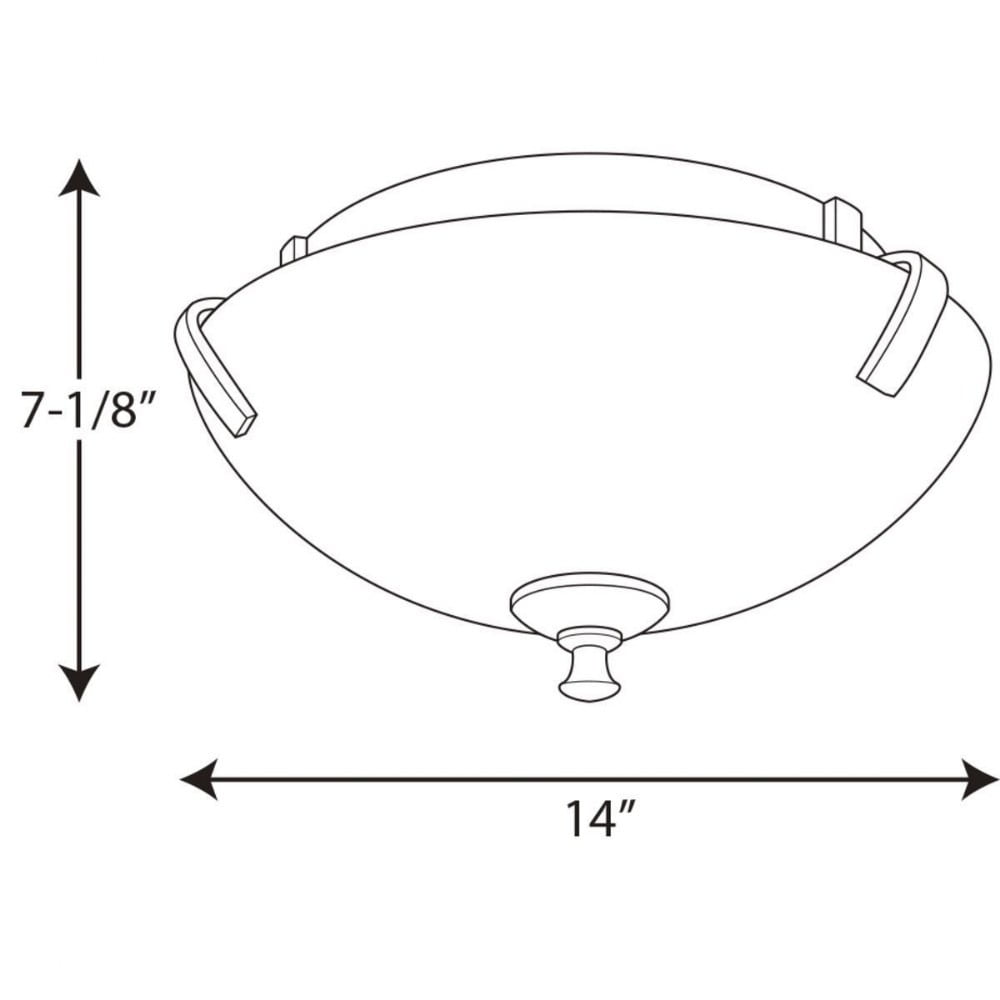 Wisten Collection Two-Light 14" Close-to-Ceiling