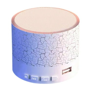 Blasgw Mini Portable Bluetooth Speaker with LED Lights - Outdoor Small Subwoofer, Wireless, Color-Changing Glow, 5W Bass, Bluetooth 5.0 for Home, Desktop White