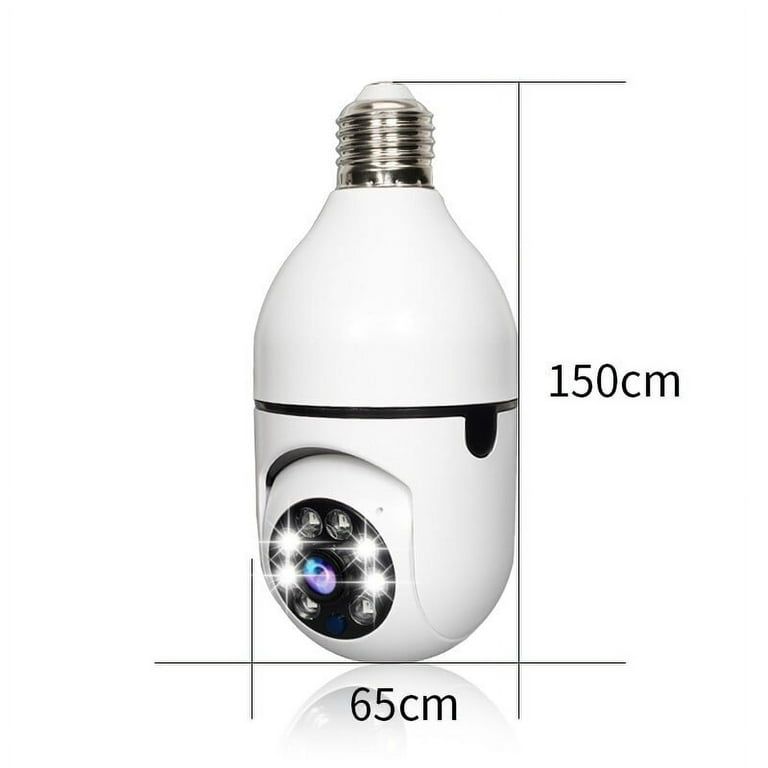 Cámara de vigilancia E27 con bombilla 5G, visión nocturna a todo Color,  seguimiento humano automático, Zoom