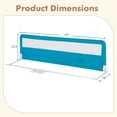 thumbnail image 3 of Babyjoy 71" Long Bed Rail for Toddlers with Removable Cover Breathable Mesh & Crossbar Blue, 3 of 9