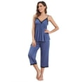 thumbnail image 1 of Beautyin Vêtements de Nuit pour Femmes Pyjama Sans Manches 2 Pièces, 1 of 7