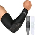 thumbnail image 3 of Exxact Sports Elbow Pad Arm Compression Sleeve - Padded Elbow Sleeve for Men, Volleyball Elbow Pads, Football Youth & Adult (Black, YLXL), 3 of 7