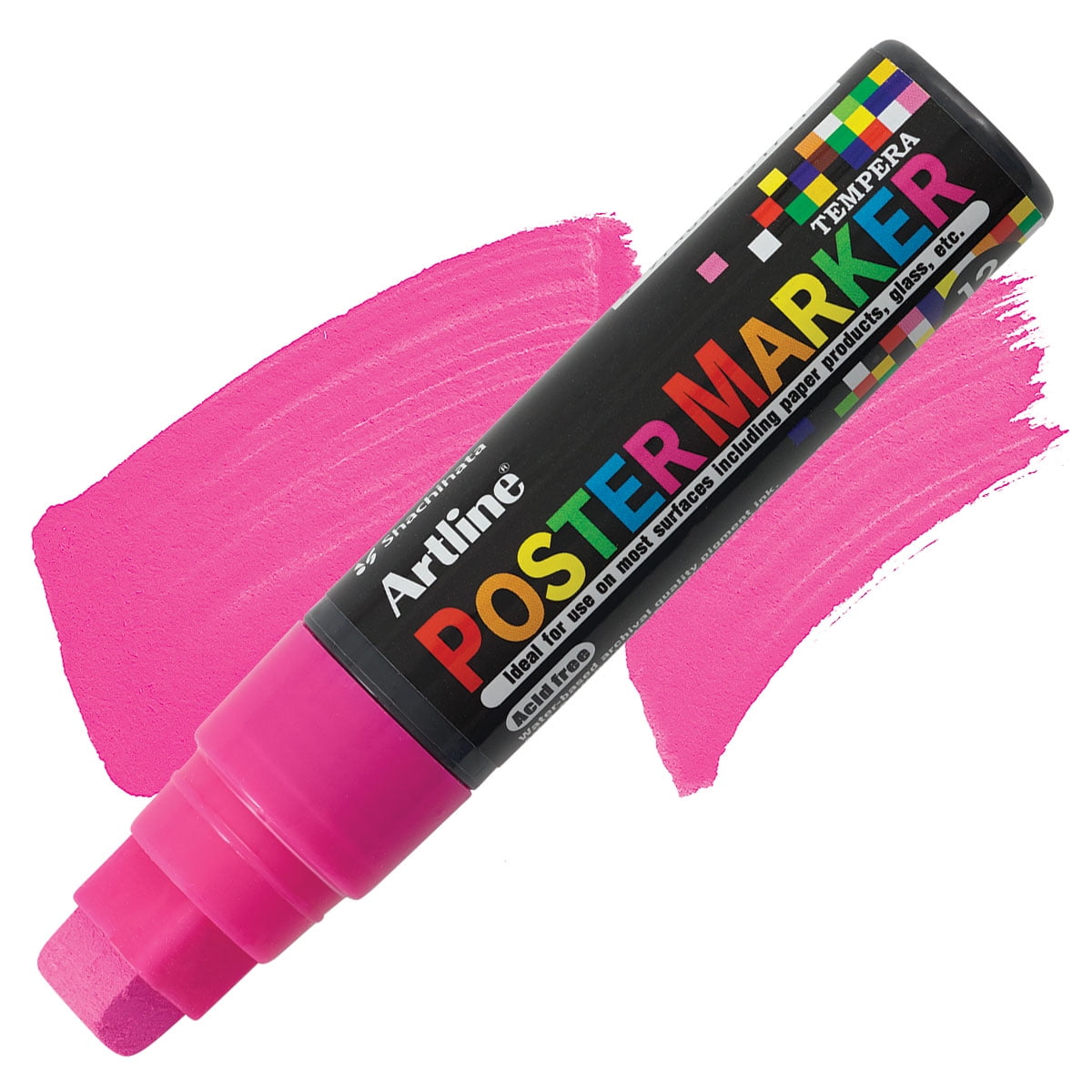Artline Poster Markers 12 mm Tip, Fluorescent Pink