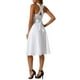 thumbnail image 3 of Vestidos Maxi INSPIRE CHIC para mujer, sin mangas, corte ajustado y acampanado, largos, color blanco, talla S, 3 of 6