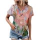 thumbnail image 2 of Fiudx Tops para Mujer Top Informal de Primavera y Verano de Manga Corta con Cuello En V para Mujer, 2 of 4