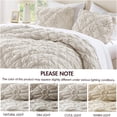 thumbnail image 4 of JERFIT Floral Puffy Comforter Set Queen Full, 3 Piece Ivory Microfiber Bedding Set with Shams, Shabby Chic All Season Duvet Insert, 4 of 10