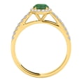 thumbnail image 4 of Aonejewelry 0.70 Ct. Ttw Diamond and Oval Shaped Emerald Ring In 10K Yellow Gold, 4 of 4