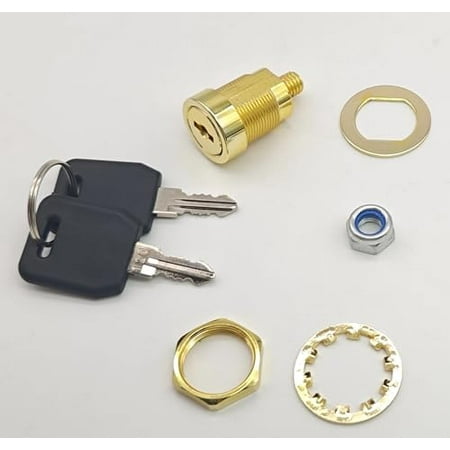 Armstrong Replacement Lock for Stack-On Safes Brass Finish Direct Replacement Key Lock for Current Stack-On and Sentinel Gun Cabinets Weather Resistant with 2 Keys and Mounting Hardware