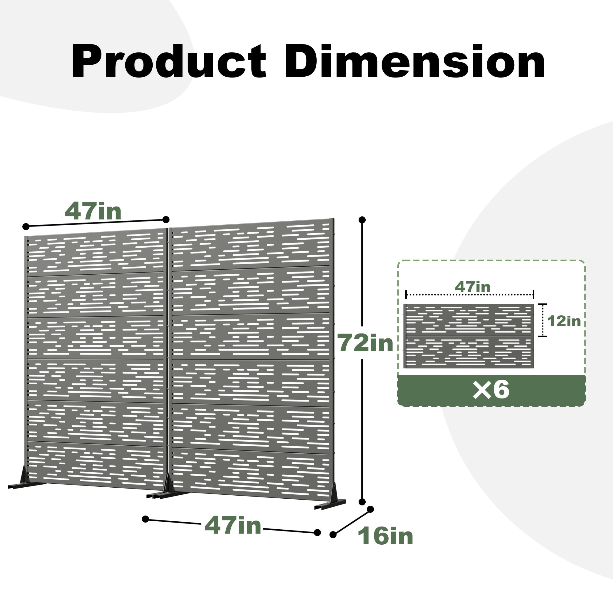 Privacy Metal Screen Fence Panel