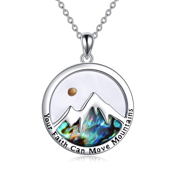 YAFEINI Graduation Gift Mustard Seed Faith Necklace Sterling Silver Your Faith Can Move Mountain Jewelry Gift Christian Necklace for Women