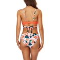 thumbnail image 5 of Women's Floral Bikini Swimsuit Tie Back Ruched Two Piece Bathing Suit, 5 of 6